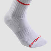 High Tennis Socks RS 500 Tri-Pack - Retro White