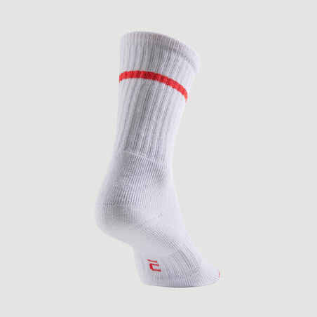 High Tennis Socks RS 500 Tri-Pack - Retro White