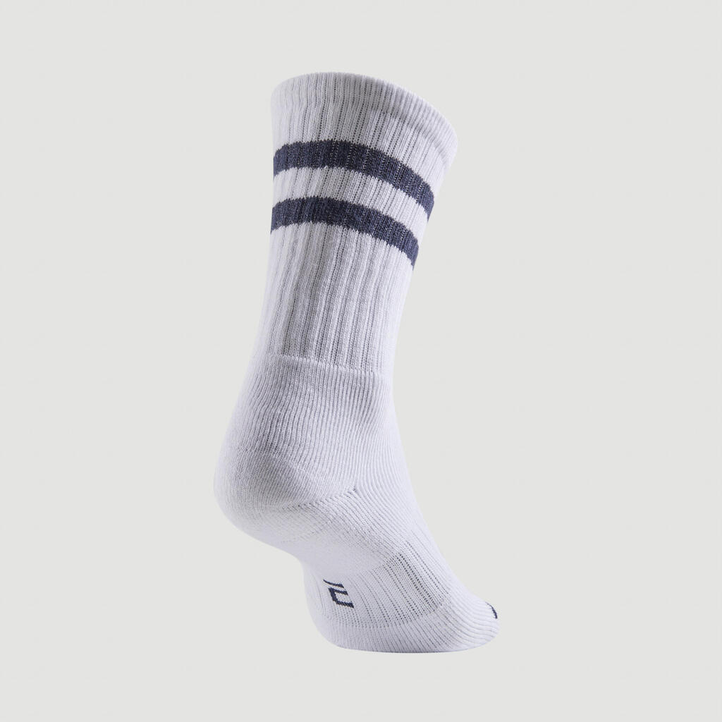 Plave/bele/zelene duboke čarape za tenis RS 500 (3 para)
