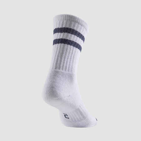 Ψηλές κάλτσες τένις RS 500 3 ζεύγη - Λευκό Retro