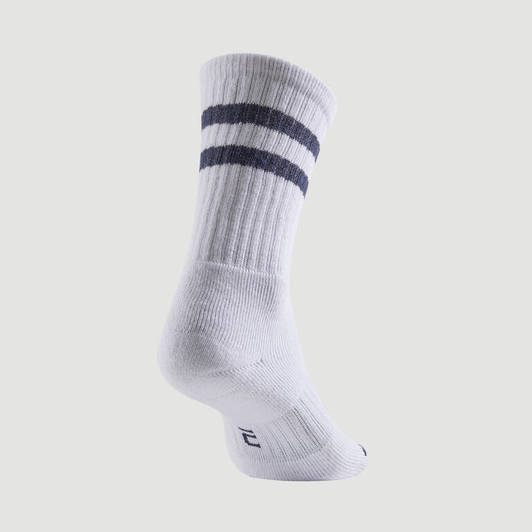 High Tennis Socks RS 500 Tri-Pack - Retro White