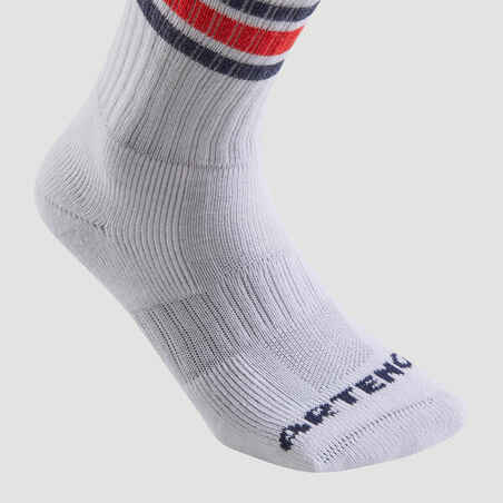 Kaus Kaki Tenis Tinggi RS 500 Tri-Pack - Putih Retro