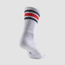 High Tennis Socks RS 500 Tri-Pack - Retro White