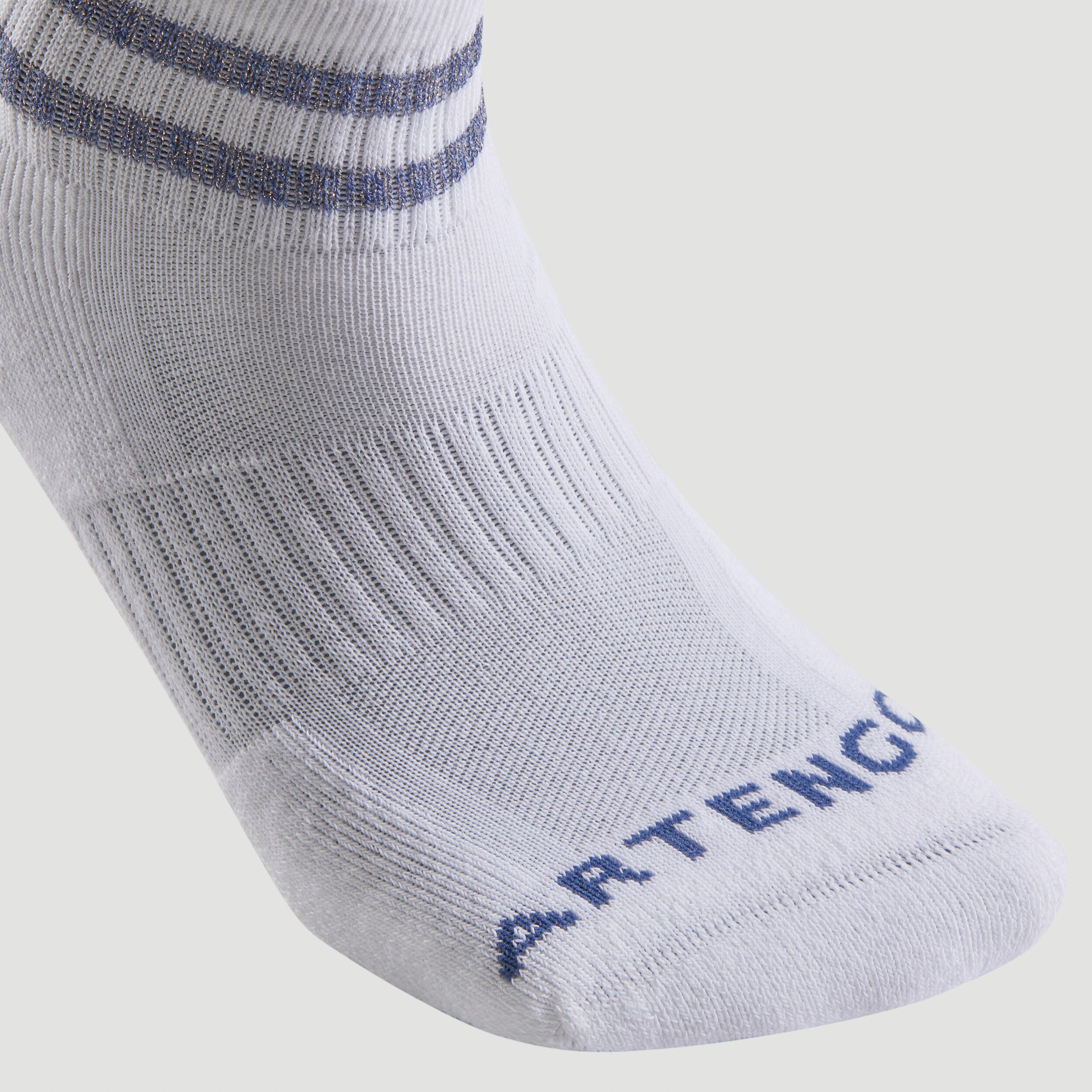 Mid Tennis Socks RS 500 Tri-Pack - Glossy White 13/14