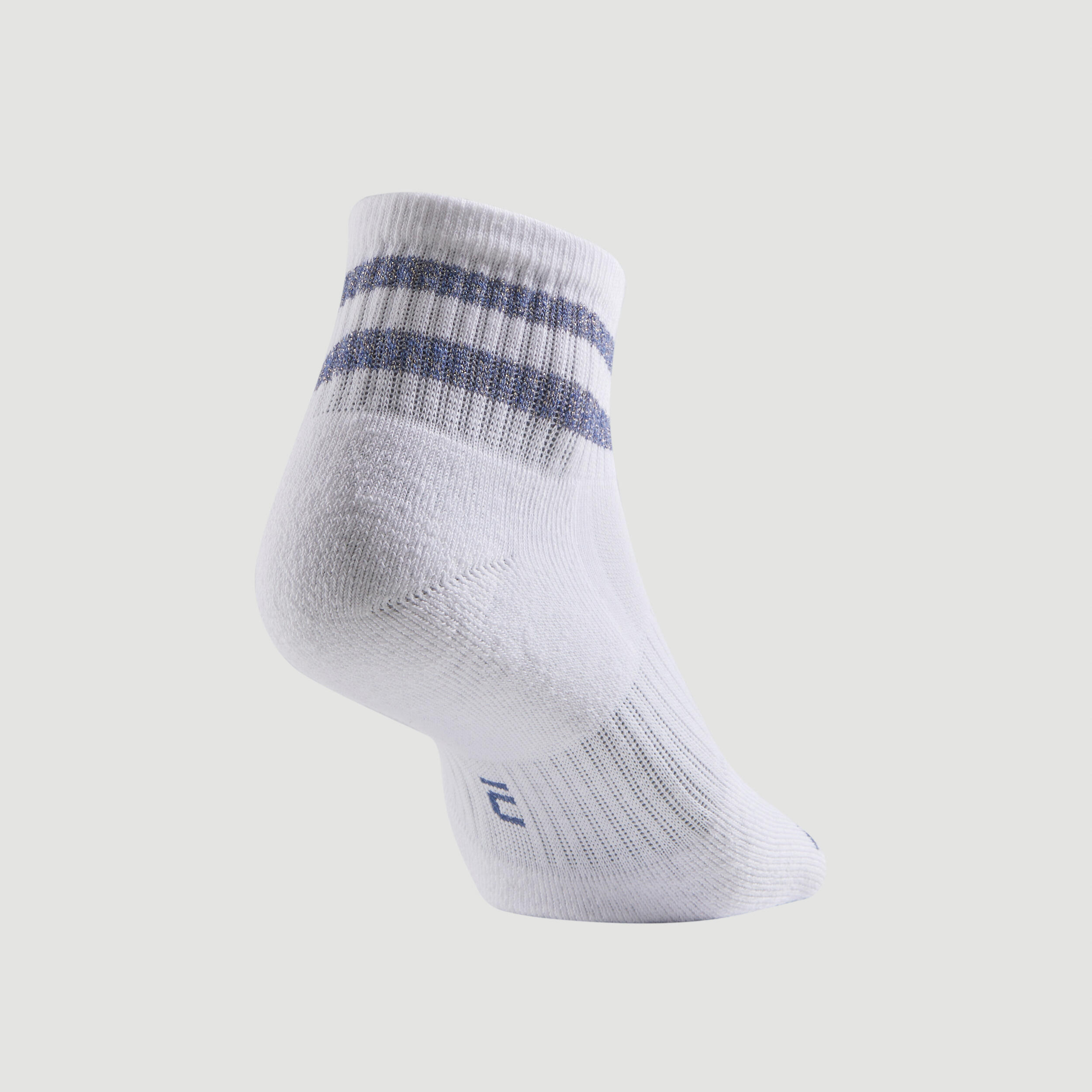 Mid Tennis Socks RS 500 Tri-Pack - Glossy White 9/14