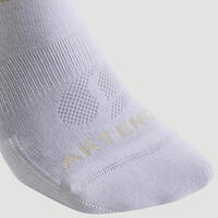 Bele čarape za tenis RS 160 za odrasle (3 para)
