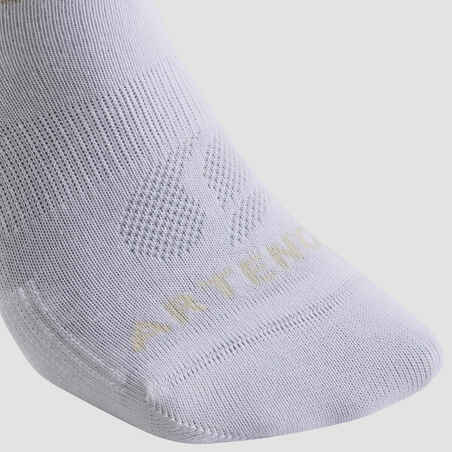 Trumpos sportinės kojinės kojinės „RS 160“, 3 poros, blizgančios baltos