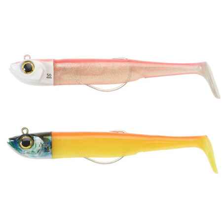 Sea fishing supple lures shad Texan anchovy ANCHO COMBO 120 50g Neon pink/Orange