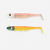COMBO leurres souples shad texan ANCHO 120 50g rose fluo/ orange pêche en mer