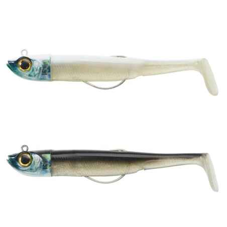 Sea fishing supple lures shad Texan anchovy ANCHO COMBO 120 50g Black/White back