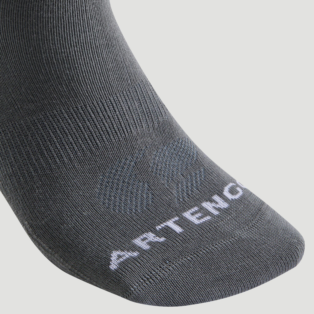 Chaussettes de sport mi-hautes artengo rs 160 kaki kaki noir lot de 3