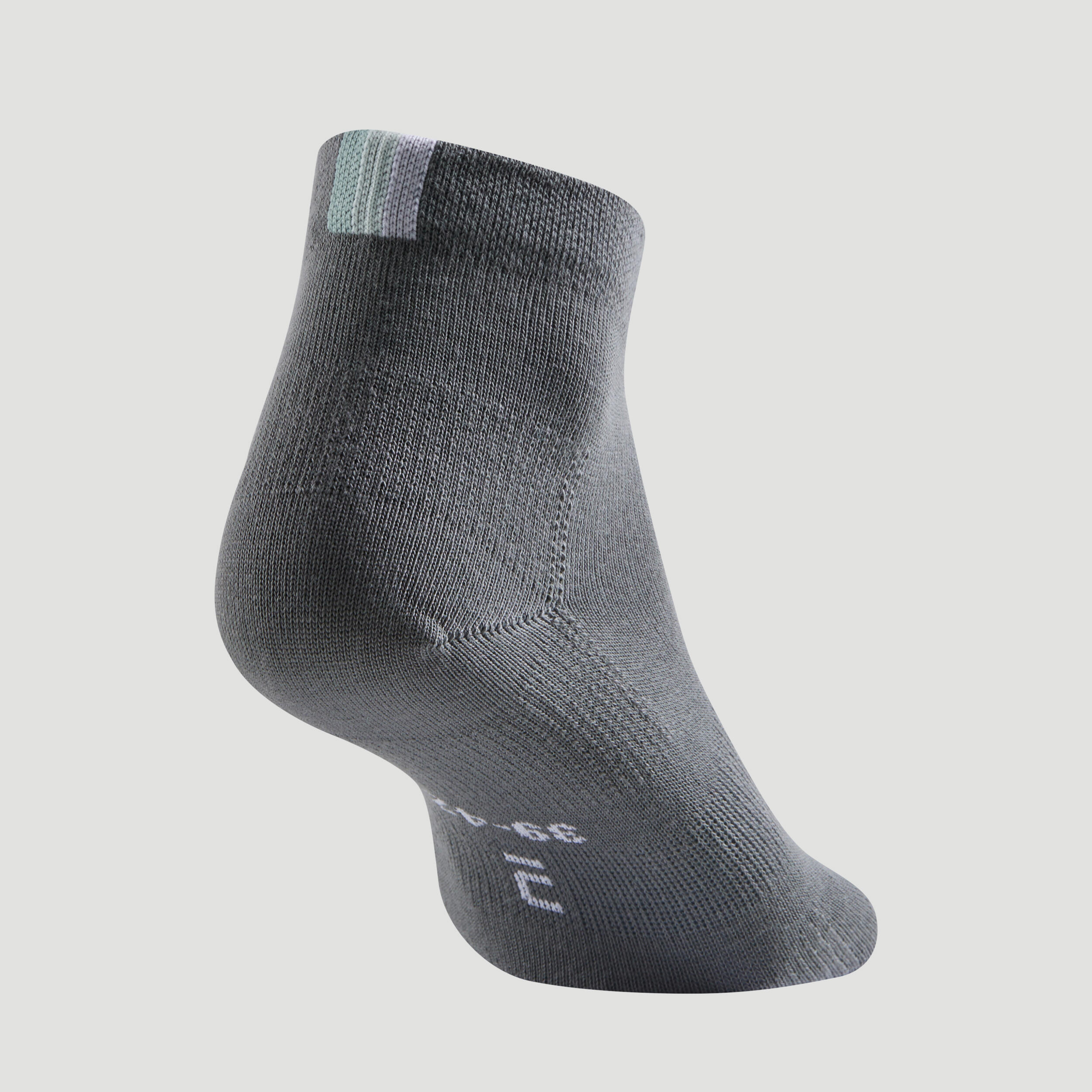 Halfhoge tennissokken Artengo RS 150 kaki zwart 3 paar 6/14