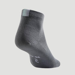 CHAUSSETTES DE SPORT MI-HAUTES ARTENGO RS 160 KAKI KAKI NOIR LOT DE 3