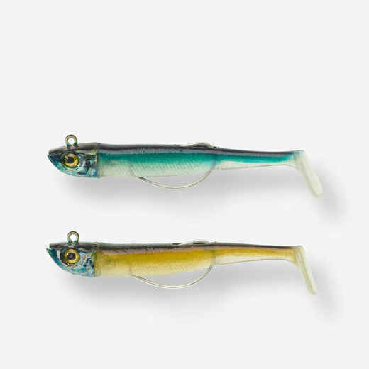 
      COMBO shad texan anchois ANCHO 70 6gr AYU/BLEU pêche en mer
  