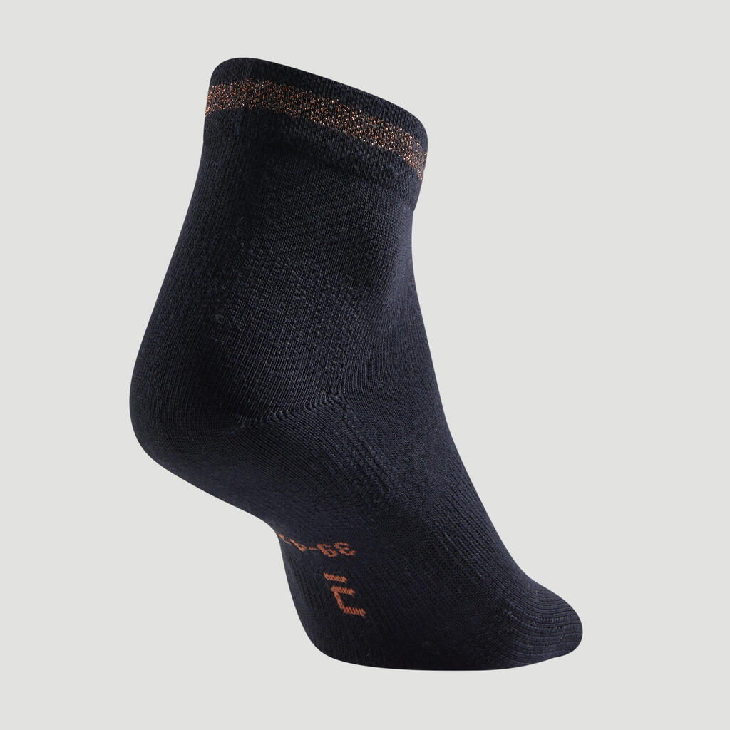 CHAUSSETTES DE SPORT MI-HAUTES ARTENGO RS 160 NOIR LOT DE 3