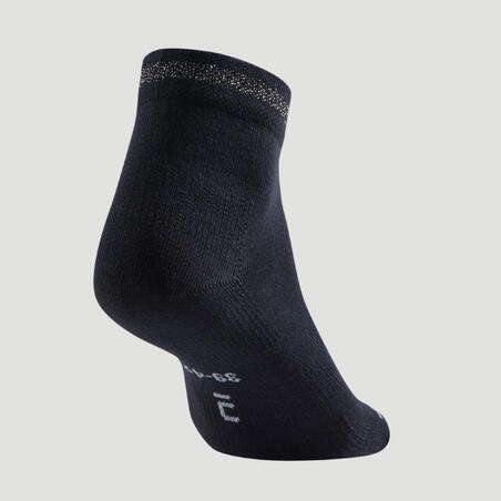 CHAUSSETTES DE SPORT MI-HAUTES ARTENGO RS 160 NOIR LOT DE 3