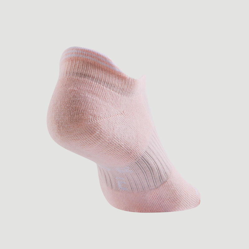 Low Sports Socks RS 500 Tri-Pack - Khaki/White/Pink