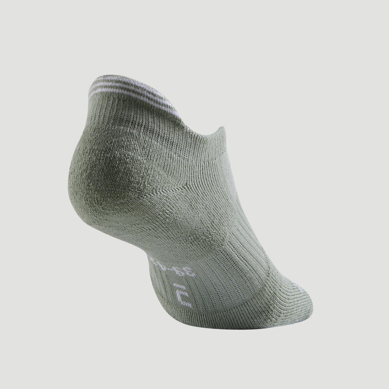 Low Sports Socks RS 500 Tri-Pack - Khaki/White/Pink