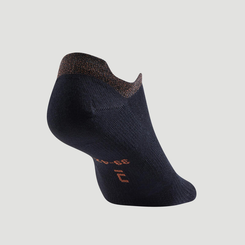 Tennissocken Low 3er-Pack - RS 160 schwarz/glänzend 