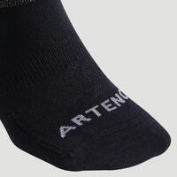 CHAUSSETTES DE SPORT BASSES ARTENGO RS 160 NOIR BRILLANT LOT DE 3