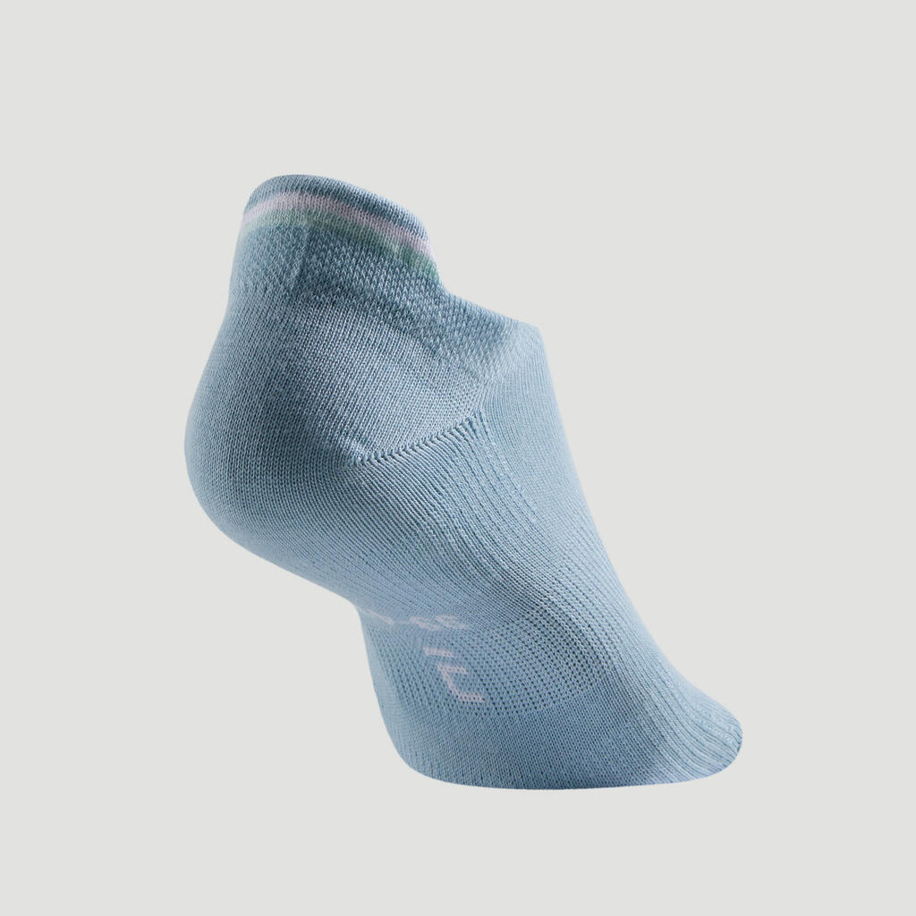 CHAUSSETTES DE SPORT BASSES ARTENGO RS 160 ROSE BLANC BLEU CHINE LOT DE 3