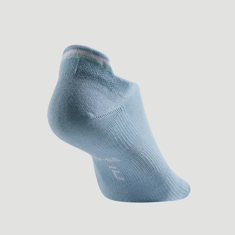 Low Tennis Socks RS 160 Tri-Pack - Green/White/Green