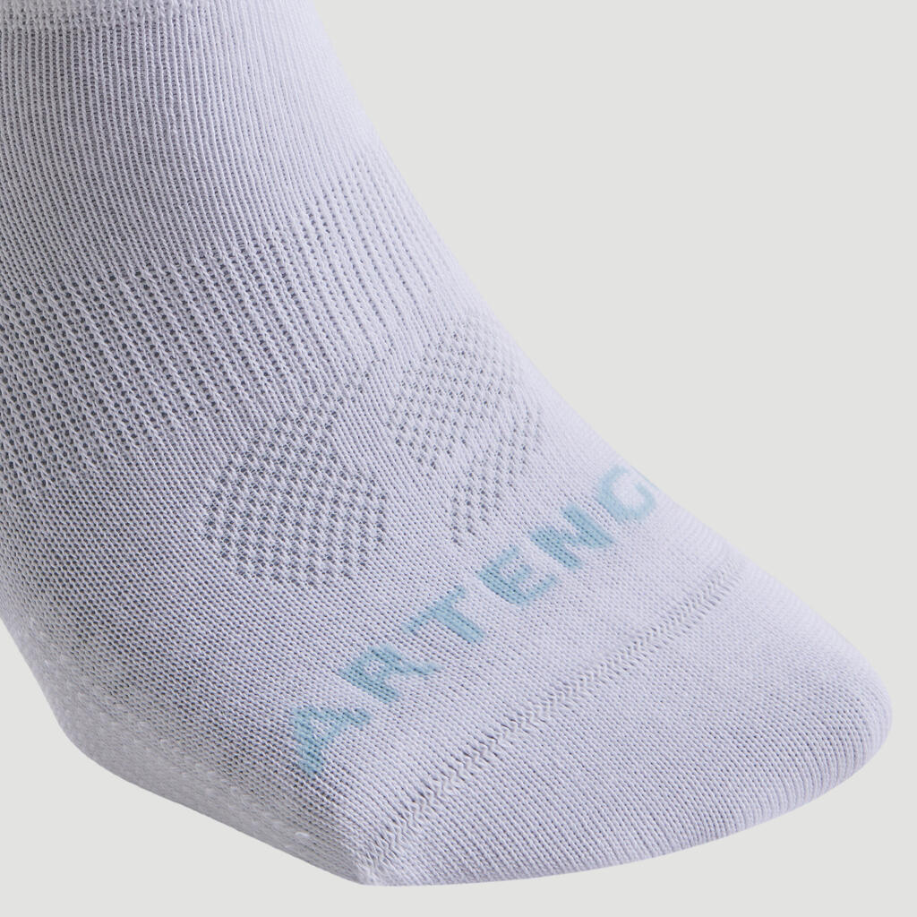 CHAUSSETTES DE SPORT BASSES ARTENGO RS 160 ROSE BLANC BLEU CHINE LOT DE 3