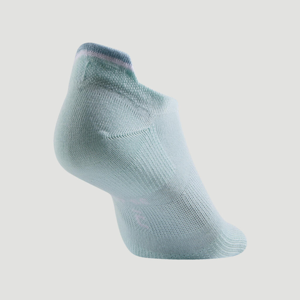 CHAUSSETTES DE SPORT BASSES ARTENGO RS 160 ROSE BLANC BLEU CHINE LOT DE 3