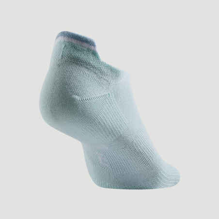 Low Tennis Socks RS 160 Tri-Pack - Green/White/Green