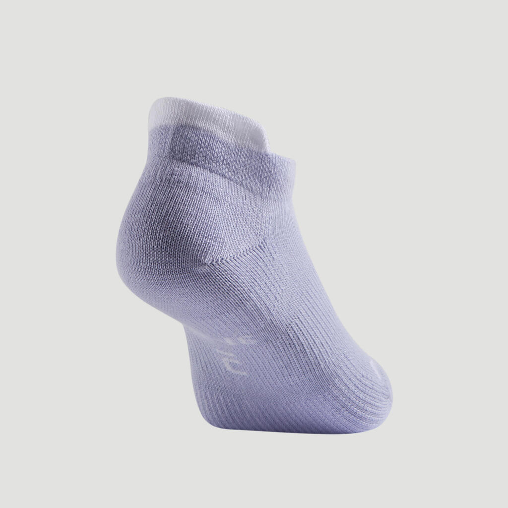 Kids' Low Tennis Socks RS 160 Tri-Pack - Green/Purple