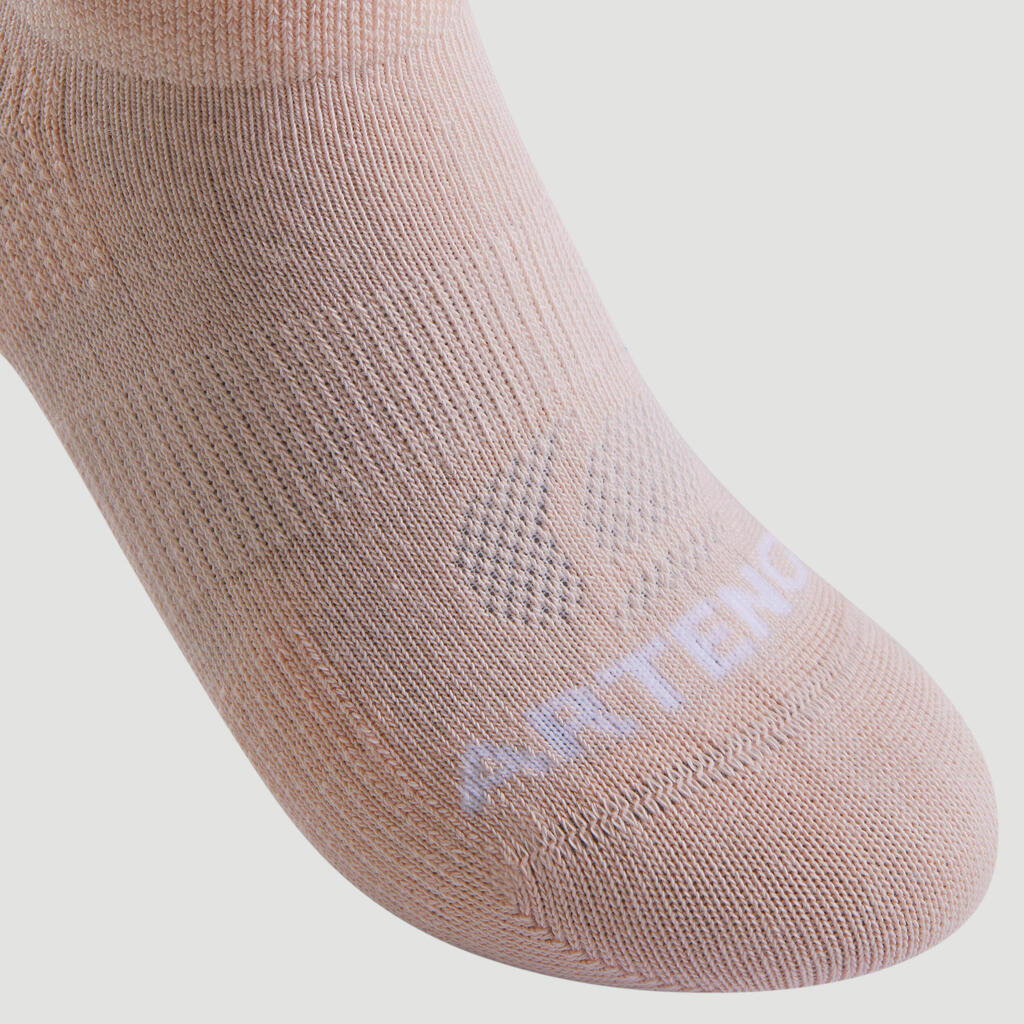 Kids' Low Tennis Socks RS 160 Tri-Pack - Green/Purple