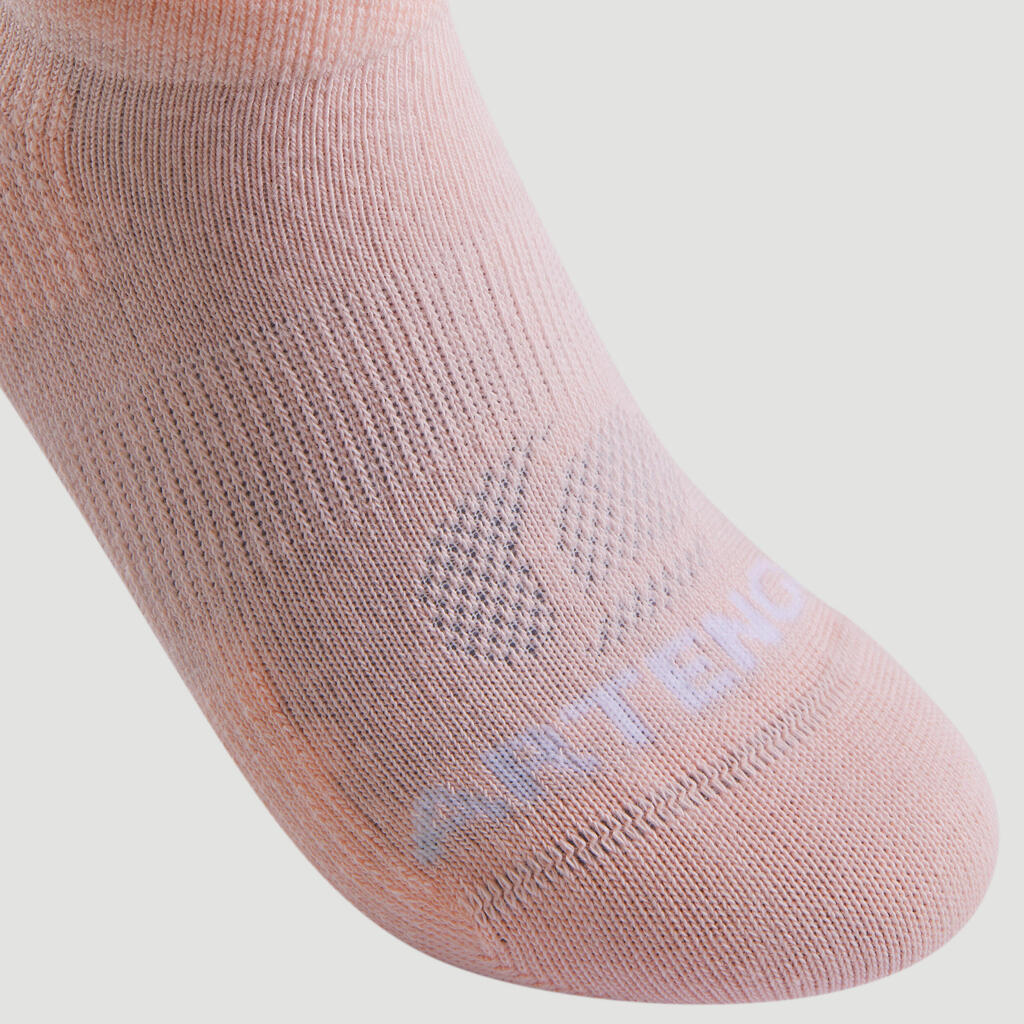 Kids' Low Tennis Socks RS 160 Tri-Pack - Green/Purple