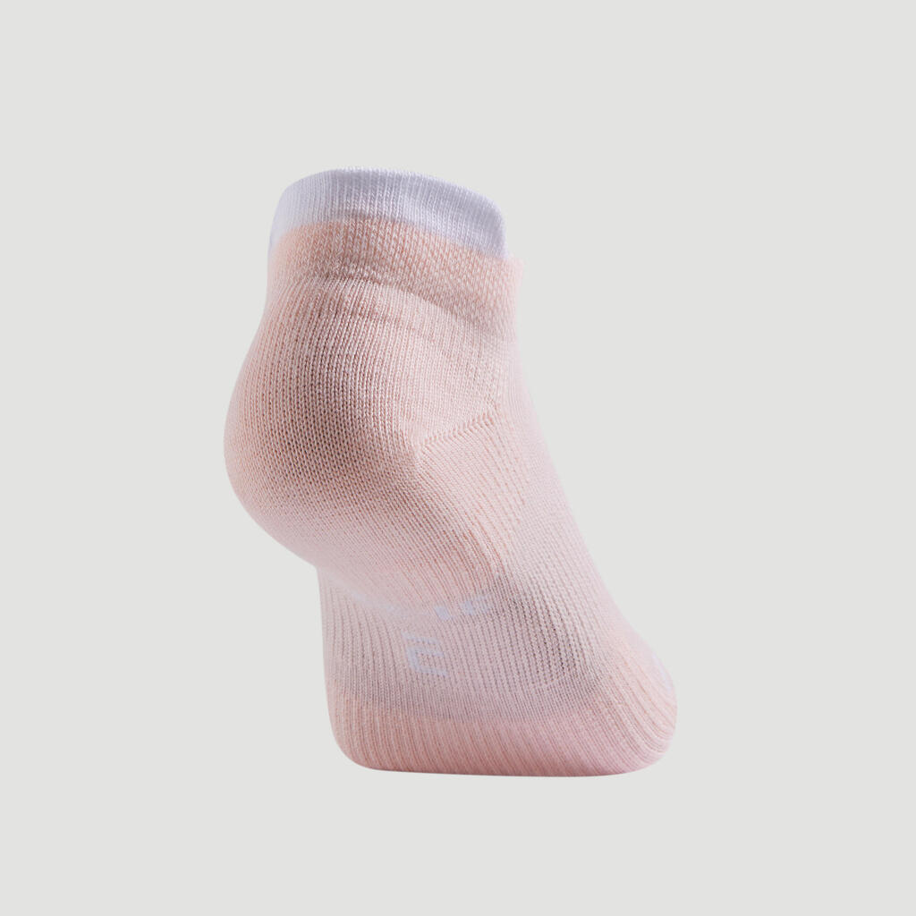 Kids' Low Tennis Socks RS 160 Tri-Pack - Green/Purple