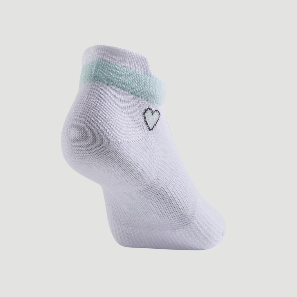Kids' Low Tennis Socks RS 160 Tri-Pack - Green/Purple