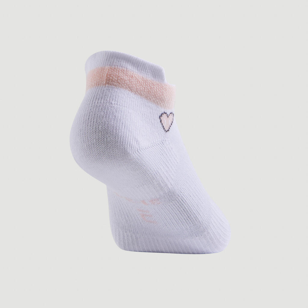 Kids' Low Tennis Socks RS 160 Tri-Pack - Green/Purple