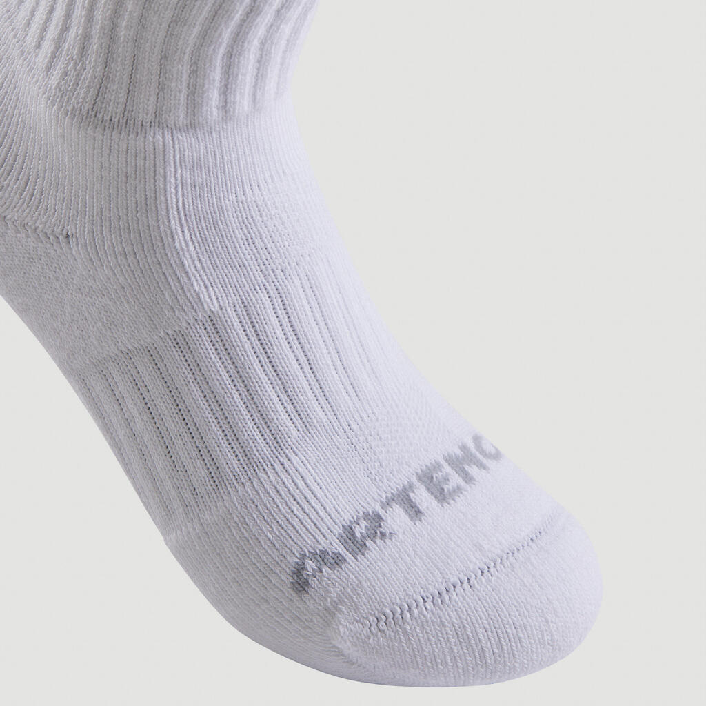 Kids' Low Tennis Socks RS 160 Tri-Pack - Green/Purple