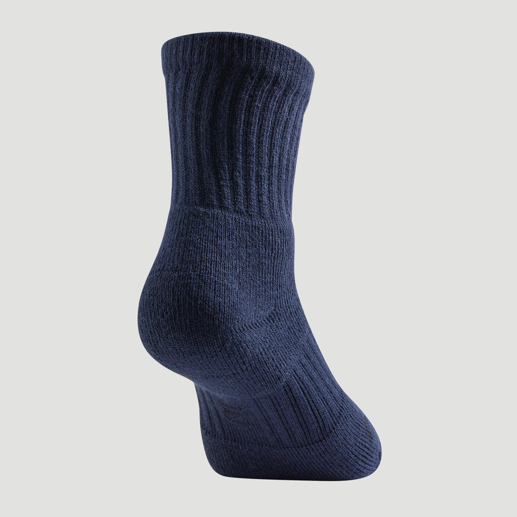 Kids' Low Tennis Socks RS 160 Tri-Pack - Green/Purple
