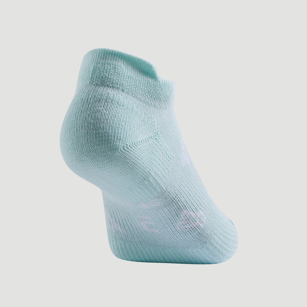 Kids' Low Tennis Socks RS 160 Tri-Pack - Green/Purple