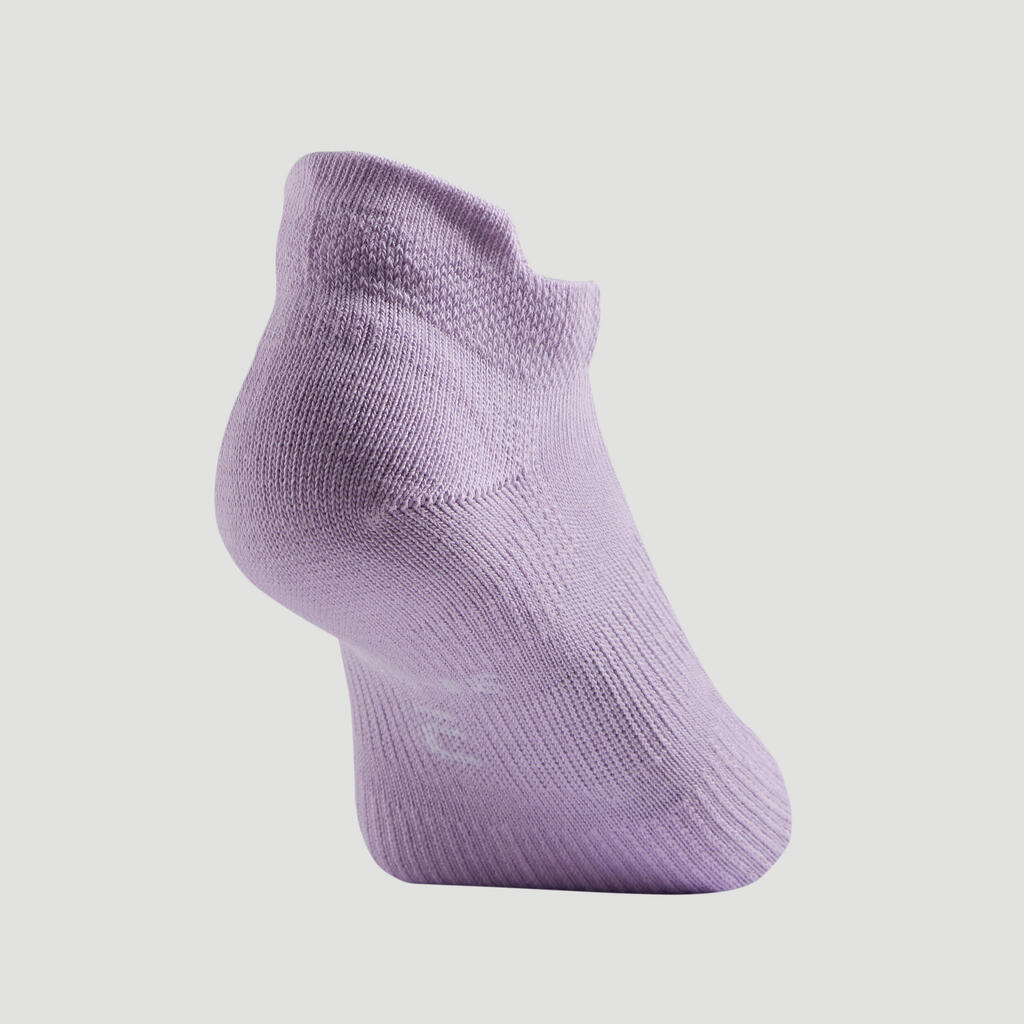 Kids' Low Tennis Socks RS 160 Tri-Pack - Green/Purple