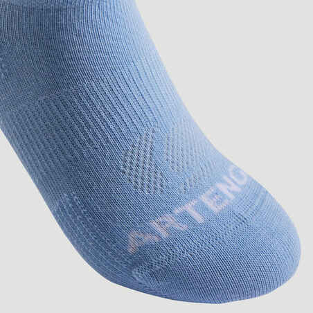 Kids' Low Tennis Socks Tri-Pack RS 160 - Blue/Green/Purple