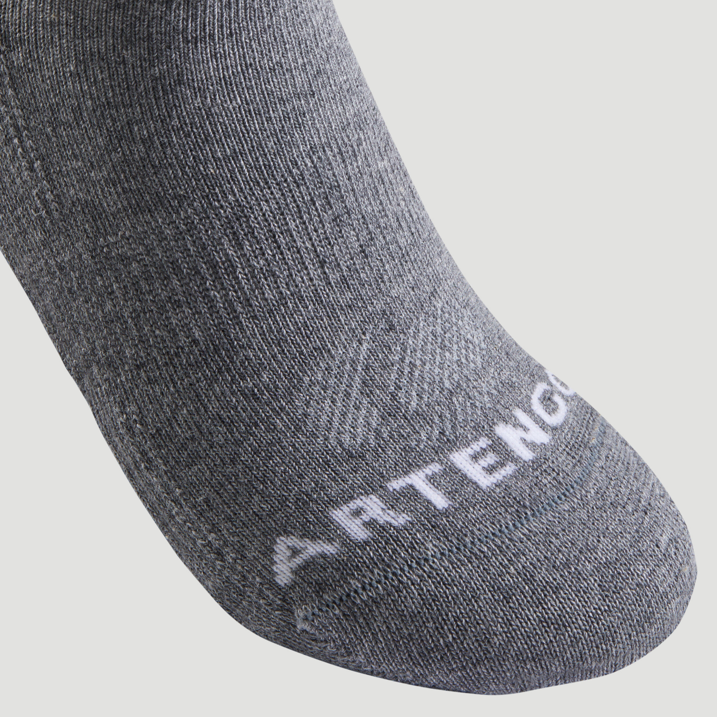 Kids' Low-Cut Tennis Socks Tri-Pack RS 160 - Black/Black/Grey 8/8