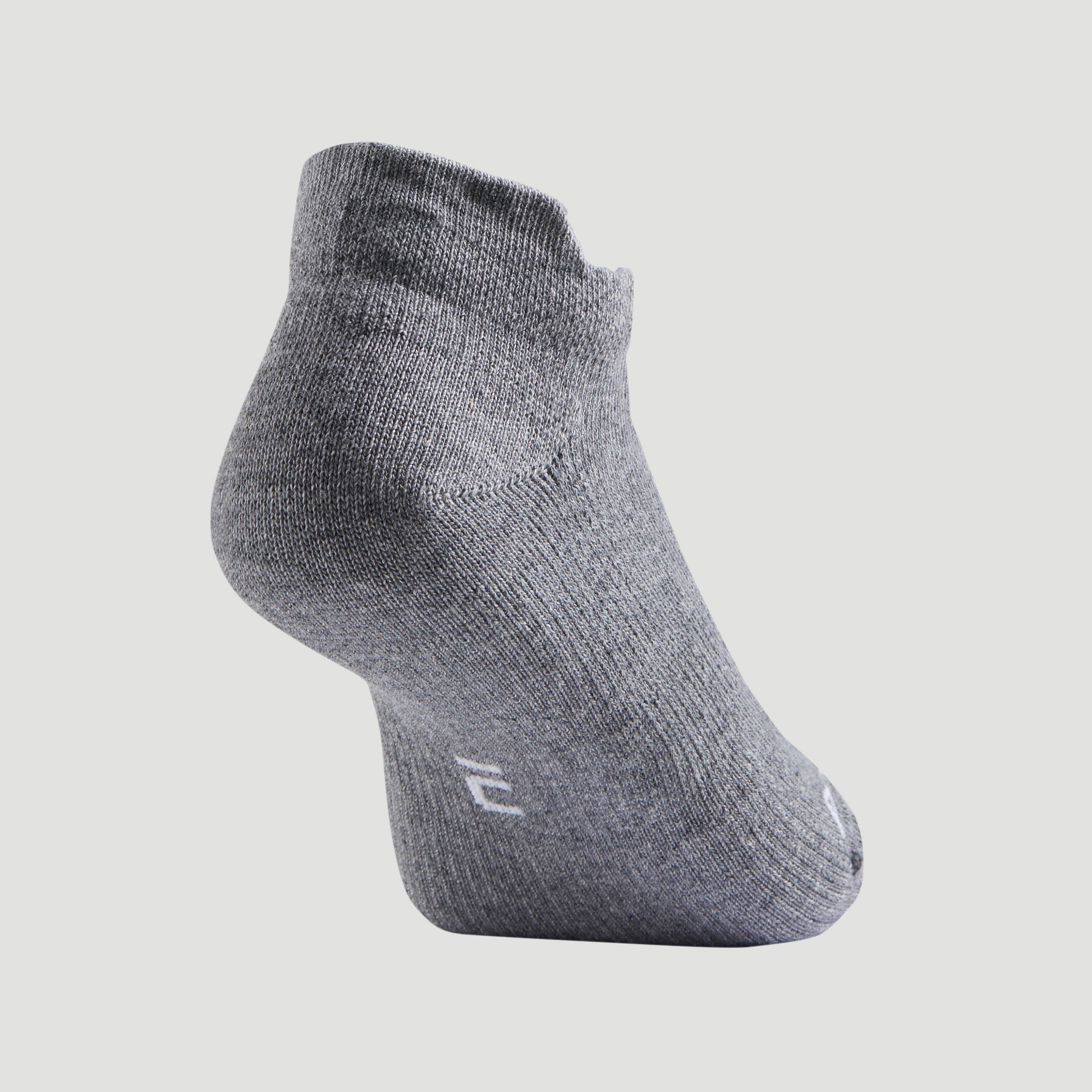 Kids' Low-Cut Tennis Socks Tri-Pack RS 160 - Black/Black/Grey 6/8