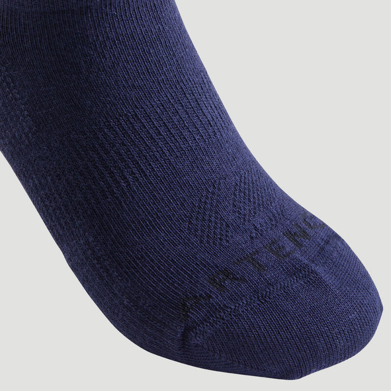 Tennissocken RS 160 Low Kinder 3er-Pack weiss/marineblau