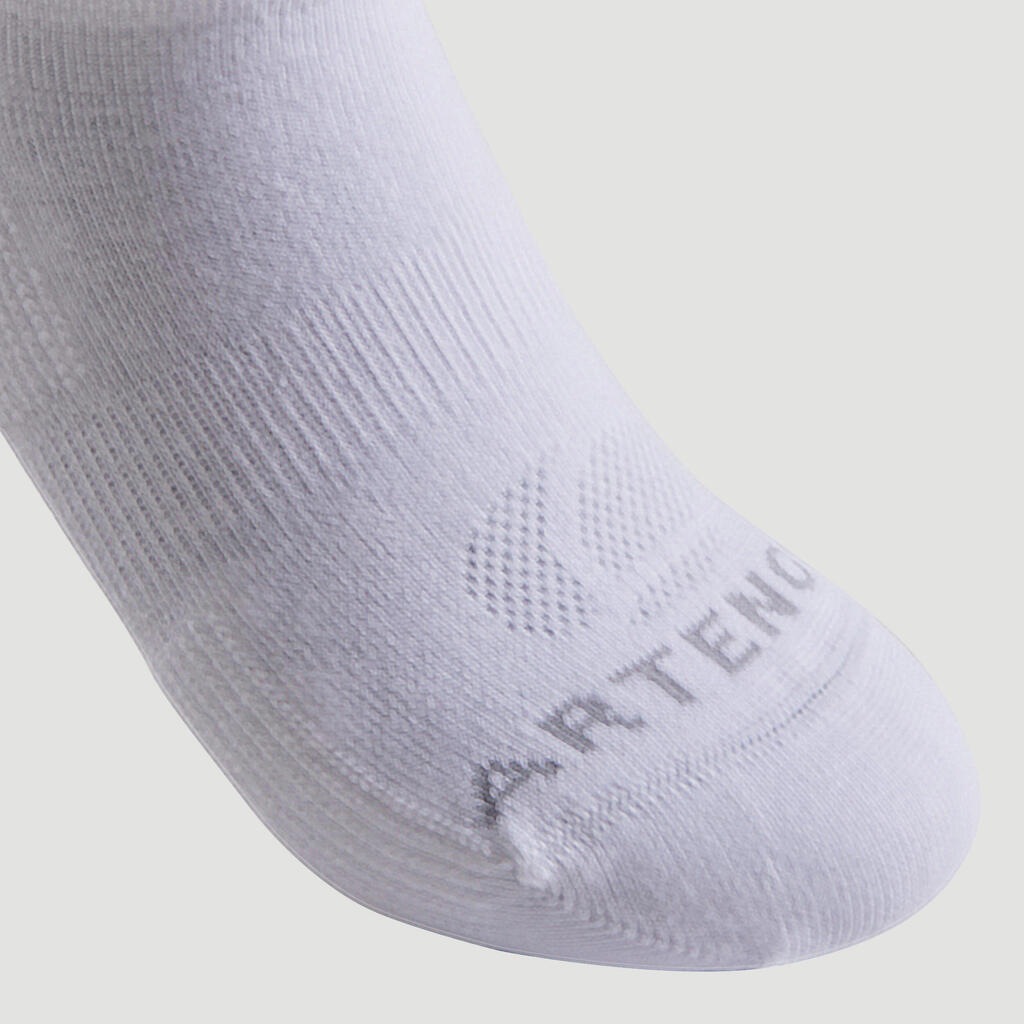 CHAUSSETTES DE SPORT ENFANT BASSES ARTENGO RS 160 BLANC LOGO COEUR LOT DE 3 @