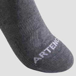 Kids' Mid Sports Socks Tri-Pack RS 160 - Black/Grey