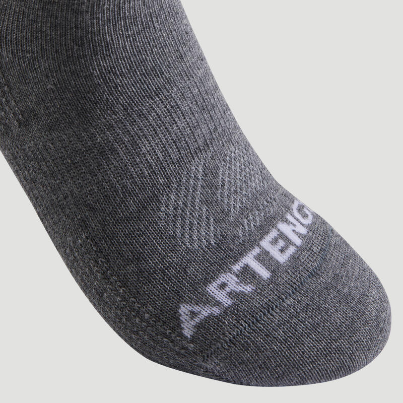 Polovysoké tenisové ponožky RS160 černé, šedé 3 páry 