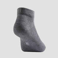 Calcetines media caña de Niños Pack de 3 Artengo RS160 negro gris