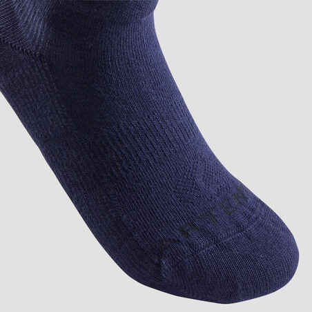 Kids' Mid Sports Socks Tri-Pack RS 160 - White/Navy