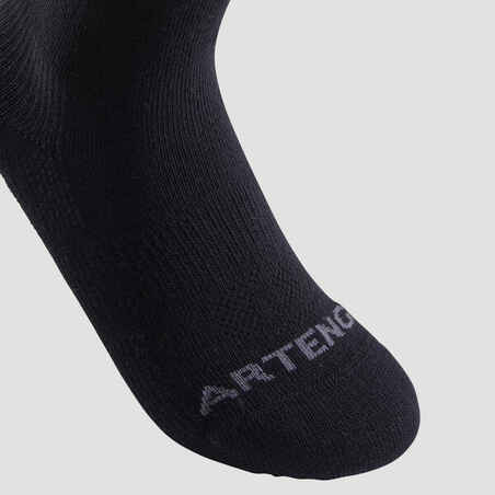 Kids' High Sports Socks Tri-Pack RS 160 - Black/Grey