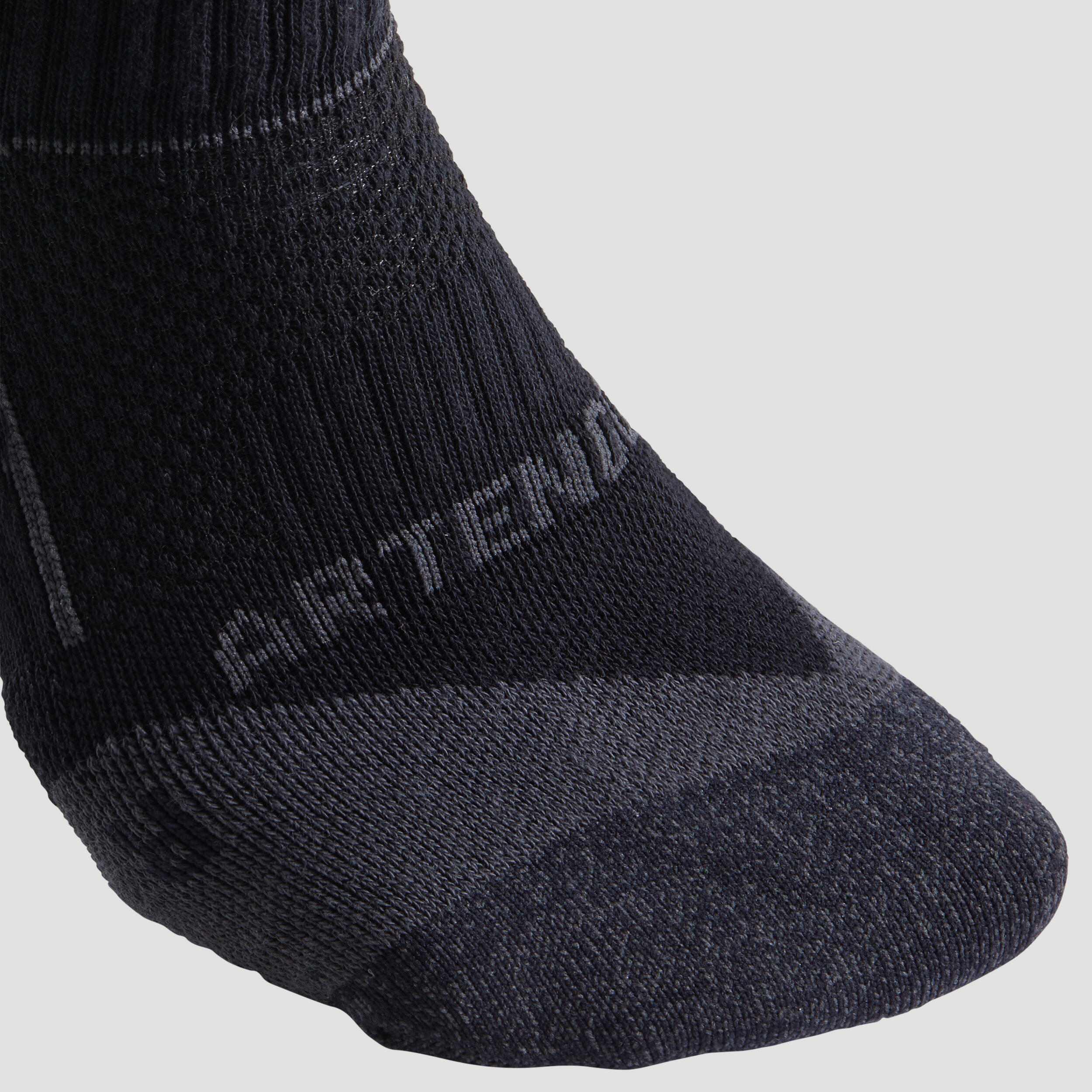 Calcetines cortos de tenis Pack de 3 Artengo RS 900 negro gris 3/6